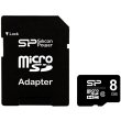 SILICON POWER 8GB, MICRO SDHC, CLASS 10 WITH SD ADAPTER