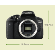 Canon EOS 750D body, 24,2.0Mpixel/ 5.0 fps/ DIGIC 6/ 19-point wide-area AF/ 3.0” touch-screen LCD/ FullHD EOS Movie in MP4 format/ ISO 100-25600/ Hybrid CMOS AF III/ SD/SDHC/SDXC card slot/ WiFi and NFC/ Remote operation by smartphone tablet/ Li-ion Bat