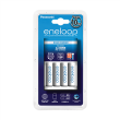 Eneloop White charger K-KJ51MCC40E basic + 4 white AA batteries (1900mAh)/ Life Cycles: 2100