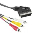 HAMA Video Connecting Cable 1 Scart Male Plug - 3 RCA Male Plugs 3 m